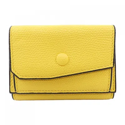 Pre-owned Valextra Leather Wallet (tri-fold) ()
