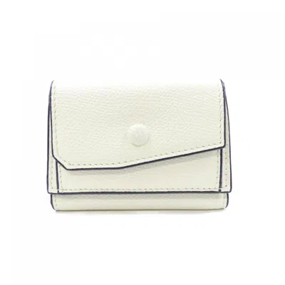 Pre-owned Valextra Leather Wallet (tri-fold) ()