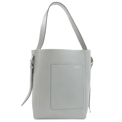 Pre-owned Valextra Light Blue Leather Shoulder Bag ()