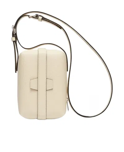 Valextra Logo Shoulder Bag In Brown