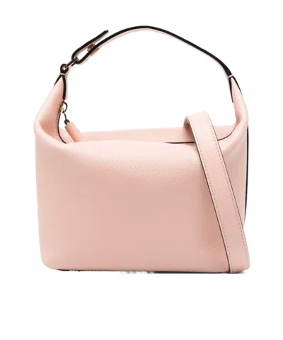 Valextra Logo Shoulder Bag In Brown