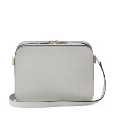 Valextra Logo Shoulder Bag In Gray