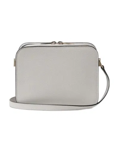 Valextra Logo Shoulder Bag In Gray