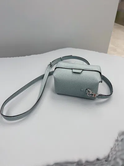 Valextra Logo Shoulder Bag In Green