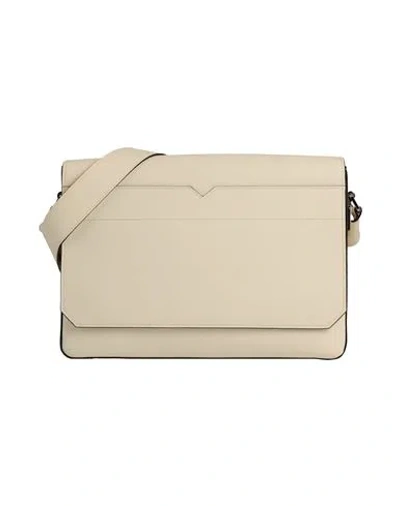 Valextra Man Cross-body Bag Ivory Size - Calfskin In White