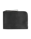 Valextra Man Document Holder Black Size - Calfskin