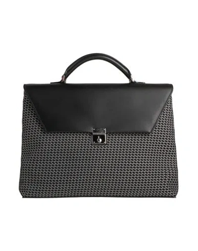Valextra Man Handbag Black Size - Polyamide, Polyester, Kevlar, Calfskin