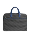 Valextra Man Handbag Blue Size - Leather, Textile Fibers