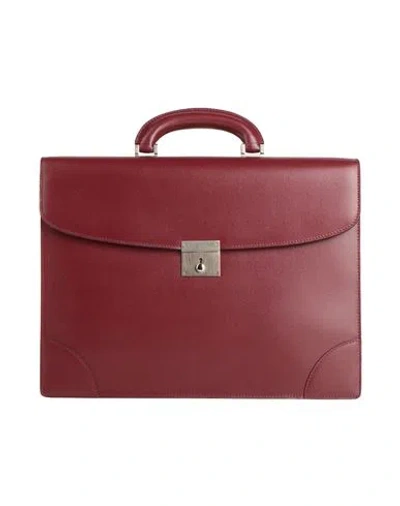 Valextra Man Handbag Burgundy Size - Calfskin In Red
