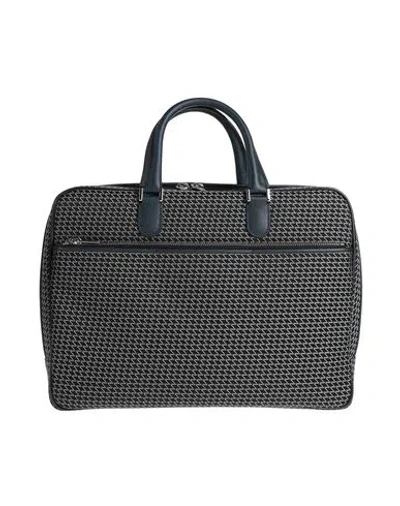 Valextra Man Handbag Midnight Blue Size - Leather, Textile Fibers