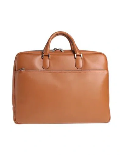 Valextra Man Handbag Tan Size - Leather