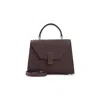 Valextra Iside Mini Bag Adjustable Strap Top Handle In Burgundy