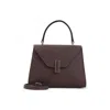 Valextra Iside Mini Bag Adjustable Strap Top Handle In Burgundy