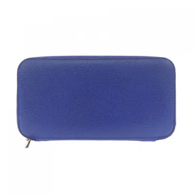 Valextra Martino Gamper Calf Long Wallet In Blue