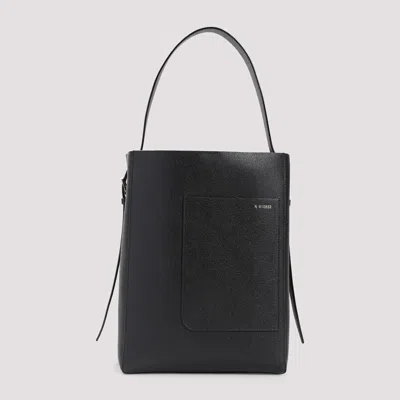 Valextra Medium Bucket Bag In Black