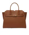 Valextra Medium Double Handle Handbag In Brown