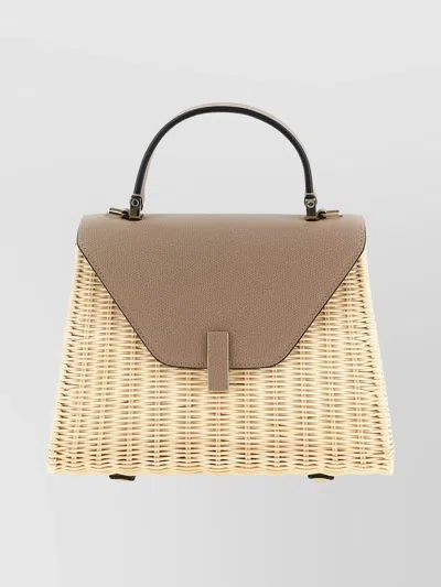 Valextra Medium Handbag Featuring Woven Texture In Brown