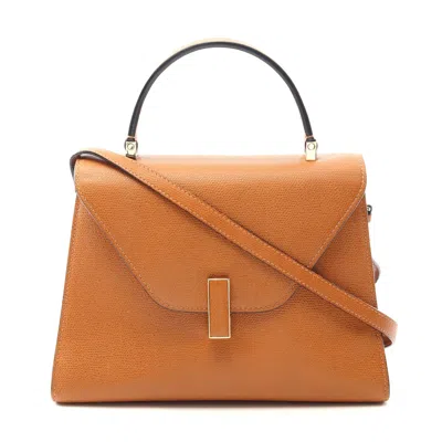 Valextra Medium Iside Leather Handbag Brown