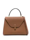 Valextra Mini Iside Leather Tote Bag In Brown