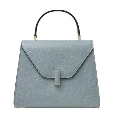 Valextra Mini Iside Grained Leather Bag In Polvere
