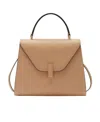 Valextra Tonal Plaque Crossbody Bag In Nude