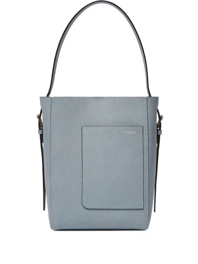 Valextra Medium Leather Bucket Bag