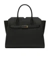 Valextra Medium Milano Top Handle Bag In Black