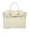 Valextra Medium Milano Leather Tote Bag In Nude