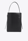 Valextra Medium Soft Grained Leather Tote Bag In Black
