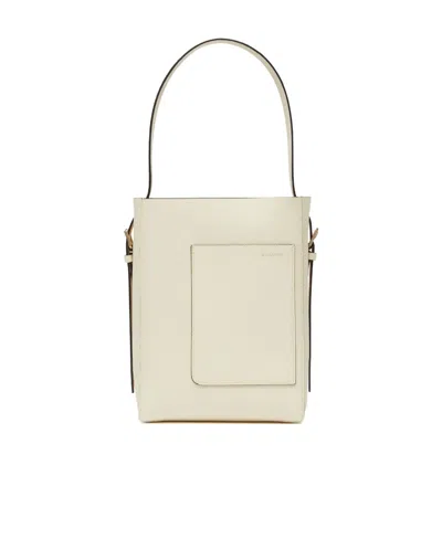 Valextra Medium Soft Bucket Leather Bag In Nude