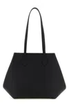 Valextra Medium Vivi Leather Tote Bag In Black
