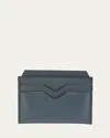 Valextra Men's 4 Card Holder In Bb Blu