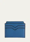 Valextra Men's 4 Card Holder In Cobalto