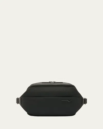 Valextra Men's Assoluto Belt Bag In Nn Nero