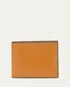 Valextra Men's Leather V-cut Bifold Wallet In Mh Avana