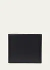 Valextra Men's Leather V-cut Bifold Wallet In Nero Nn