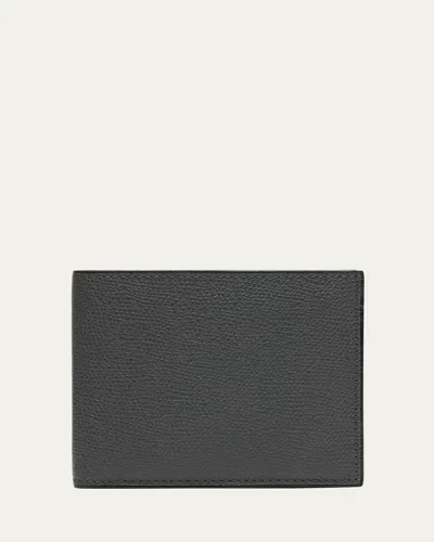 Valextra Men's Leather V-cut Bifold Wallet