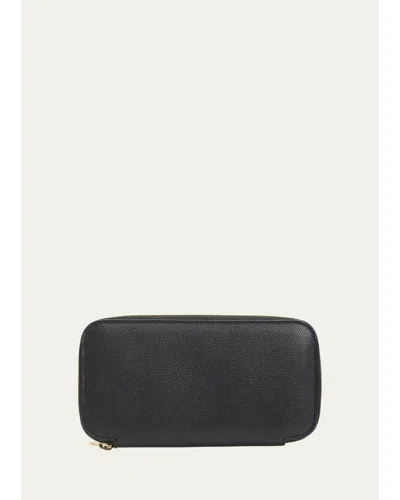 Valextra Men's Portafoglio Leather Zip-around Wallet In Red