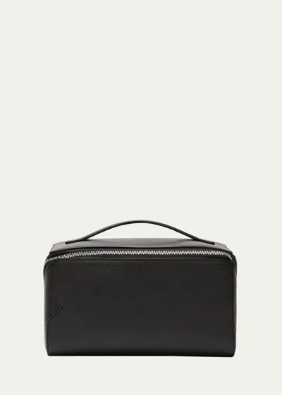 Valextra Men's V-line Soft Leather Toiletry Bag In Nn