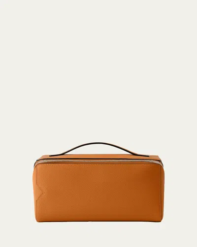 Valextra Men's V-line Soft Leather Toiletry Bag