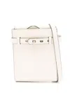 Valextra Micro B-tracollina Cross Body Bag In White