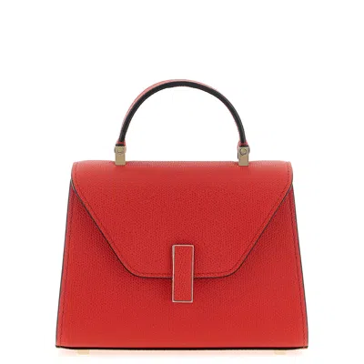 Valextra Iside Mini Textured-leather Tote In Red