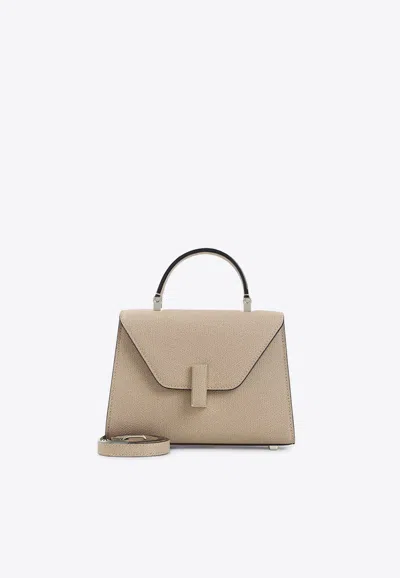 Valextra Micro Iside Top Handle Bag In Neutral