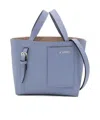 Valextra Micro Leather Bucket Bag In Blue