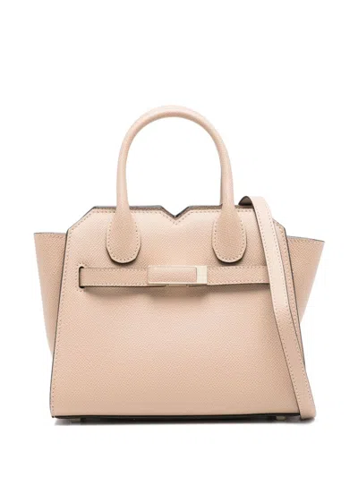 Valextra Micro Milano Tote Bag In Braun
