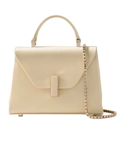 Valextra Iside Micro Satin Tote In Nude