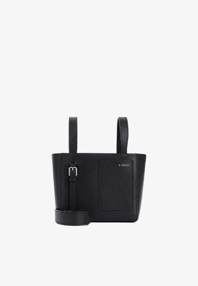 VALEXTRA MICRO SOFT LEATHER BUCKET BAG