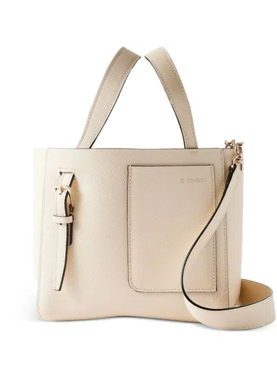 Valextra Micro Soft Tote Bag In Neutral