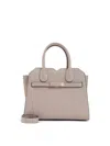 Valextra Structured Sahara Leather Shoulder Bag In Gray