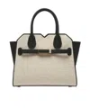 Valextra Milano Canvas Two Handles Mini Bag